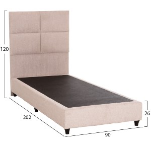 75616 ΚΡΕΒΑΤΙ ΜΟΝΟ MILO HM652.32 ΜΠΕΖ TEDDY ΥΦΑΣΜΑ ΓΙΑ ΣΤΡΩΜΑ 90x200εκ