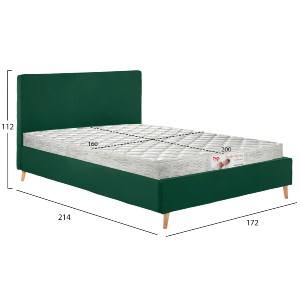 75623 ΚΡΕΒΑΤΙ ΜΕ ΣΤΡΩΜΑ INDRA HM21280.04 ΚΥΠΑΡΙΣΣΙ ΒΕΛΟΥΔΟ--ΓΙΑ 160x200εκ