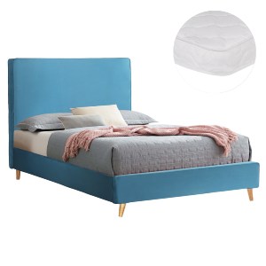 75625 ΚΡΕΒΑΤΙ ΜΕ ΣΤΡΩΜΑ MAYLIN HM21281.02 ΤΙΡΚΟΥΑΖ ΒΕΛΟΥΔΟ--ΓΙΑ 120x200εκ