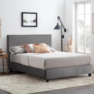 75631 ΚΡΕΒΑΤΙ ΜΕ ΣΤΡΩΜΑ BECCA HM21283.04 ΓΚΡΙ ΥΦΑΣΜΑ--ΓΙΑ 150x200εκ