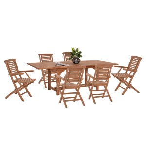 75645 ΣΕΤ ΤΡΑΠΕΖΑΡΙΑΣ CRANDER HM21288 ΤΡΑΠΕΖΙ & 6 ΠΟΛΥΘΡΟΝΕΣ ΠΤΥΣΣΟΜΕΝΕΣ-ΤΕΑΚ