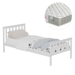 75680 ΚΡΕΒΑΤΙ ΠΑΙΔΙΚΟ ΜΕ ΣΤΡΩΜΑ GIMLY HM21300.01 ΞΥΛΟ ΠΕΥΚΟΥ ΣΕ ΛΕΥΚΟ ΓΙΑ ΣΤΡΩΜΑ 90x190εκ