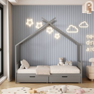 75696 ΚΡΕΒΑΤΙ ΠΑΙΔΙΚΟ ΜΕ ΣΤΡΩΜΑ KLARICE HM21305.02 ΞΥΛΟ ΠΕΥΚΟΥ ΣΕ ΓΚΡΙ--ΣΤΡΩΜΑ 90x190εκ