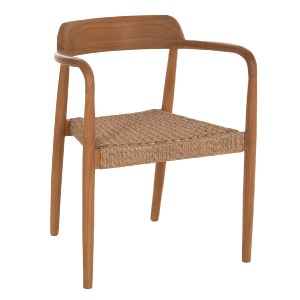 75703 ΠΟΛΥΘΡΟΝΑ ΤΡΑΠΕΖΑΡΙΑΣ ROBBY HM18350 ΞΥΛΟ TEAK & ΣΧΟΙΝΙ VIRO ΦΥΣΙΚΟ 55x50x71Υεκ.
