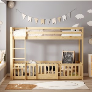 75711 ΚΟΥΚΕΤΑ ΠΑΙΔΙΚΗ ΜΕ ΠΑΡΚΑΚΙ PLAYKID HM21312 ΞΥΛΟ ΠΕΥΚΟΥ ΦΥΣΙΚΟ--ME ΣΤΡΩΜΑ 90x190εκ