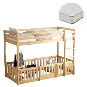 75711 ΚΟΥΚΕΤΑ ΠΑΙΔΙΚΗ ΜΕ ΠΑΡΚΑΚΙ PLAYKID HM21312 ΞΥΛΟ ΠΕΥΚΟΥ ΦΥΣΙΚΟ--ME ΣΤΡΩΜΑ 90x190εκ