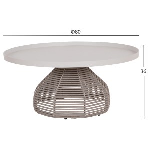75724 ΣΕΤ ΣΑΛΟΝΙ 5ΤΜΧ DRISCOLL ΗM6473.02 IVORY ΑΛΟΥΜΙΝΙΟ--ΜΠΕΖ ΣΧΟΙΝΙ & OLEFIN ΥΦΑΣΜΑ