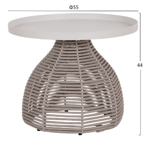 75724 ΣΕΤ ΣΑΛΟΝΙ 5ΤΜΧ DRISCOLL ΗM6473.02 IVORY ΑΛΟΥΜΙΝΙΟ--ΜΠΕΖ ΣΧΟΙΝΙ & OLEFIN ΥΦΑΣΜΑ