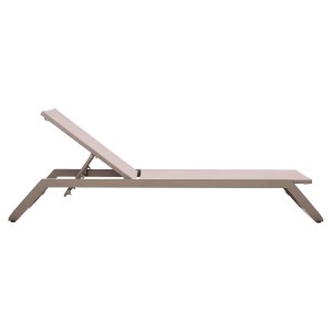 75728 ΞΑΠΛΩΣΤΡΑ ΑΛΟΥΜΙΝΙΟΥ MARIMAR HM6562.03 ΣΚΕΛΕΤΟΣ TAUPE & TEXTILENE ΜΠΕΖ 220x67.5x31.5Υεκ
