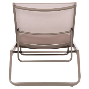 75728 ΞΑΠΛΩΣΤΡΑ ΑΛΟΥΜΙΝΙΟΥ MARIMAR HM6562.03 ΣΚΕΛΕΤΟΣ TAUPE & TEXTILENE ΜΠΕΖ 220x67.5x31.5Υεκ