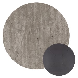 75746 ΕΠΙΦΑΝΕΙΑ ΤΡΑΠΕΖΙΟΥ HPL ΣΤΡΟΓΓΥΛΗ HM5841.37 CONCRETE Φ60εκ.