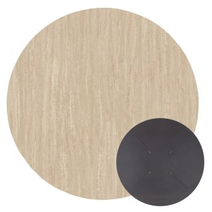 75747 ΕΠΙΦΑΝΕΙΑ ΤΡΑΠΕΖΙΟΥ HPL ΣΤΡΟΓΓΥΛΗ HM5841.35 TRAVERTINE Φ60εκ.