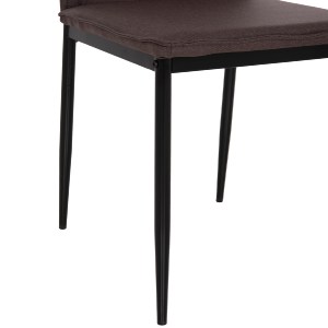 75796 ΚΑΡΕΚΛΑ ΤΡΑΠΕΖΑΡΙΑΣ PERKY HM18347.03 ΚΑΦΕ ΥΦΑΣΜΑ-ΜΕΤΑΛ. ΠΟΔΙΑ ΜΑΥΡΑ 44x60x87Υεκ