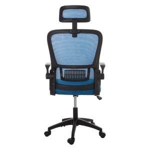 75800 ΚΑΡΕΚΛΑ ΓΡΑΦΕΙΟΥ BLAZER HM1205.03 ΜΠΛΕ MESH-ΜΑΥΡΟΣ ΣΚΕΛΕΤΟΣ NYLON 60,5x47x85,5Υεκ.