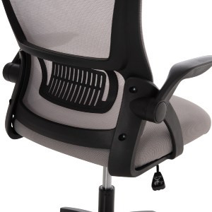 75803 ΚΑΡΕΚΛΑ ΓΡΑΦΕΙΟΥ BLAZER HM1205.05 ΓΚΡΙ MESH-ΜΑΥΡΟΣ ΣΚΕΛΕΤΟΣ 60x58x110-130Υεκ.