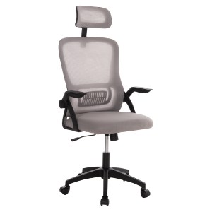 75803 ΚΑΡΕΚΛΑ ΓΡΑΦΕΙΟΥ BLAZER HM1205.05 ΓΚΡΙ MESH-ΜΑΥΡΟΣ ΣΚΕΛΕΤΟΣ NYLON 60,5x47x85,5Υεκ.