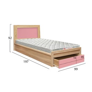 75806 ΚΡΕΒΑΤΙ ΠΑΙΔΙΚΟ ΜΕ ΣΥΡΤΑΡΙ PLAYROOM HM21326.01 ΜΕΛΑΜΙΝΗ SONAMA/ΡΟΖ--ΜΕ ΣΤΡΩΜΑ 90x190εκ