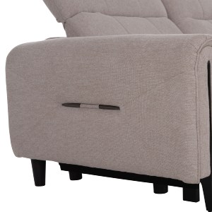 75813 ΓΩΝΙΑΚΟΣ ΚΑΝΑΠΕΣ ΜΕ RECLINE ORACLE HM3290.02 ΜΠΕΖ ΥΦΑΣΜΑ 260x260x90(κάθισμα)x94Υεκ.