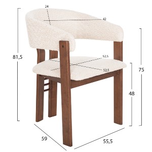 75837 ΣΕΤ ΤΡΑΠΕΖΑΡΙΑΣ 7ΤΜΧ ZARRA HM21338.01 ΤΡΑΠΕΖΙ ΑΠΟ MDF--ΚΑΡΕΚΛΕΣ ΜΕ ΜΠΟΥΚΛΕ ΥΦΑΣΜΑ