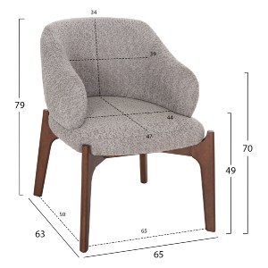 75838 ΣΕΤ ΤΡΑΠΕΖΑΡΙΑΣ 7ΤΜΧ ABAI HM21338.02 ΤΡΑΠΕΖΙ ΑΠΟ MDF--ΚΑΡΕΚΛΕΣ ΜΕ ΜΠΟΥΚΛΕ ΥΦΑΣΜΑ