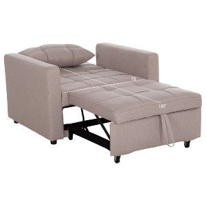 75874 ΠΟΛΥΘΡΟΝΑ-ΚΡΕΒΑΤΙ MERO HM3306.03 ΜΠΕΖ ΥΦΑΣΜΑ 100x90x83Υεκ.