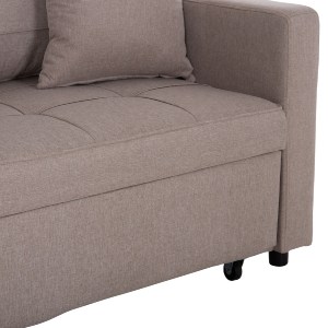 75874 ΠΟΛΥΘΡΟΝΑ-ΚΡΕΒΑΤΙ MERO HM3306.03 ΜΠΕΖ ΥΦΑΣΜΑ 100x90x83Υεκ.