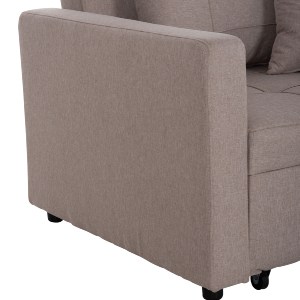 75874 ΠΟΛΥΘΡΟΝΑ-ΚΡΕΒΑΤΙ MERO HM3306.03 ΜΠΕΖ ΥΦΑΣΜΑ 100x90x83Υεκ.