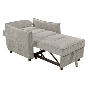 75875 ΠΟΛΥΘΡΟΝΑ-ΚΡΕΒΑΤΙ ORYN HM3307.03 ΜΠΕΖ ΥΦΑΣΜΑ 89x85x84Υεκ.
