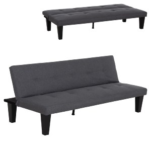 76015 ΚΑΝΑΠΕΣ ΚΡΕΒΑΤΙ 2-ΘΕΣΙΟΣ KORO HM3304.01 ΓΚΡΙ PU ΔΕΡΜΑ 165x75x64Υεκ