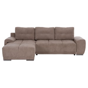 76023 ΚΑΝΑΠΕΣ ΚΡΕΒΑΤΙ ΑΡΙΣΤΕΡΗ ΓΩΝΙΑ COMFYRA HM3336.03L ΜΠΕΖ ΥΦΑΣΜΑ 268x180x83Υεκ