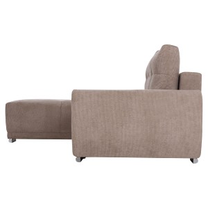 76023 ΚΑΝΑΠΕΣ ΚΡΕΒΑΤΙ ΑΡΙΣΤΕΡΗ ΓΩΝΙΑ COMFYRA HM3336.03L ΜΠΕΖ ΥΦΑΣΜΑ 268x180x83Υεκ