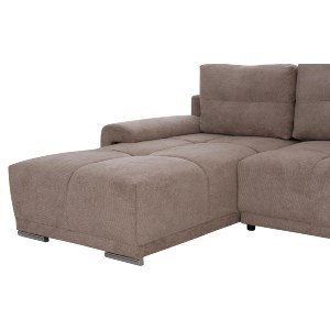 76023 ΚΑΝΑΠΕΣ ΚΡΕΒΑΤΙ ΑΡΙΣΤΕΡΗ ΓΩΝΙΑ COMFYRA HM3336.03L ΜΠΕΖ ΥΦΑΣΜΑ 268x180x83Υεκ