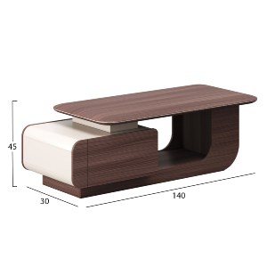 76061 ΤΡΑΠΕΖΙ ΣΑΛΟΝΙΟΥ ΓΡΑΦΕΙΟΥ ΣΕΙΡΑ PRESIDENT HM2150 ΜΕΛΑΜΙΝΗ ΚΑΡΥΔΙ-ΜΠΕΖ 140x60x45Υεκ