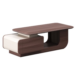 76061 ΤΡΑΠΕΖΙ ΣΑΛΟΝΙΟΥ ΓΡΑΦΕΙΟΥ ΣΕΙΡΑ PRESIDENT HM2150 ΜΕΛΑΜΙΝΗ ΚΑΡΥΔΙ-ΜΠΕΖ 140x60x45Υεκ