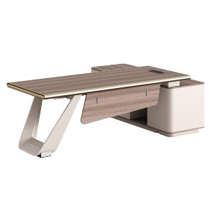 76063 ΓΡΑΦΕΙΟ ΑΡΙΣΤΕΡΗ ΓΩΝΙΑ SUPERON HM2139L ΜΕΛΑΜΙΝΗ ΣΕ ΦΥΣΙΚΟ-ΜΠΕΖ--ΜΕΤΑΛ.ΠΟΔΙ 240x180x76Υεκ