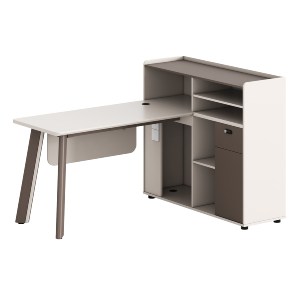 76069 ΓΡΑΦΕΙΟ ΔΕΞΙΑ ΓΩΝΙΑ NEWLINE HM18275R ΜΕΛΑΜΙΝΗ ΕΚΡΟΥ--ΠΟΔΙΑ ΑΛΟΥΜΙΝΙΟΥ 160x120x105Υεκ