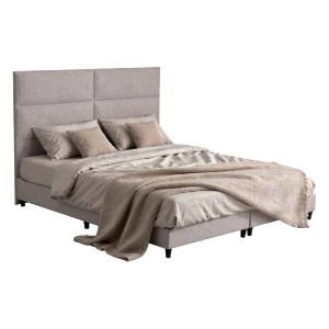 76080 ΚΡΕΒΑΤΙ ΥΠΕΡΔΙΠΛΟ MILO ΑΠΟ ΜΠΕΖ ΥΦΑΣΜΑ HM628.32 ΓΙΑ ΣΤΡΩΜΑ 180x200 εκ.