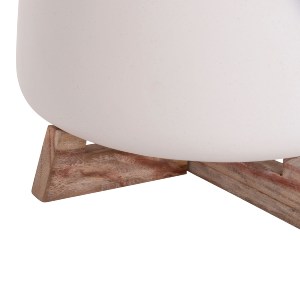 76088 ΓΛΑΣΤΡΑ ΕΣ.ΧΩΡΟΥ FRELLO HM4674.02L ΛΕΥΚΟ FIBER CEMENT--TEAK ΒΑΣΗ 29x29x23,5Υεκ.