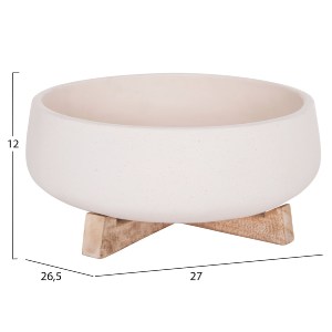 76090 ΓΛΑΣΤΡΑ ΕΣ.ΧΩΡΟΥ FRELLO HM4674.02M ΛΕΥΚΟ FIBER CEMENT--TEAK ΒΑΣΗ 27x26,5x12Υεκ.