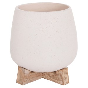 76091 ΓΛΑΣΤΡΑ ΕΣ.ΧΩΡΟΥ FRELLO HM4674.02S ΛΕΥΚΟ FIBER CEMENT--TEAK ΒΑΣΗ 14,5x14,5x16Υεκ.