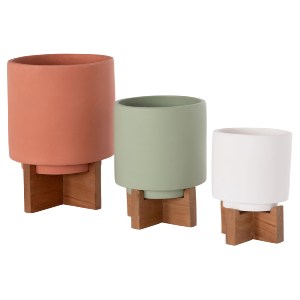 76092 ΣΕΤ 3 ΓΛΑΣΤΡΕΣ ΜΕ TEAK ΒΑΣΕΙΣ TANTI HM4685 FIBER CEMENT ΣΕ 3 ΧΡΩΜΑΤΑ