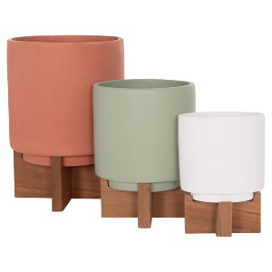 76092 ΣΕΤ 3 ΓΛΑΣΤΡΕΣ ΜΕ TEAK ΒΑΣΕΙΣ TANTI HM4685 FIBER CEMENT ΣΕ 3 ΧΡΩΜΑΤΑ