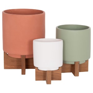 76092 ΣΕΤ 3 ΓΛΑΣΤΡΕΣ ΜΕ TEAK ΒΑΣΕΙΣ TANTI HM4685 FIBER CEMENT ΣΕ 3 ΧΡΩΜΑΤΑ