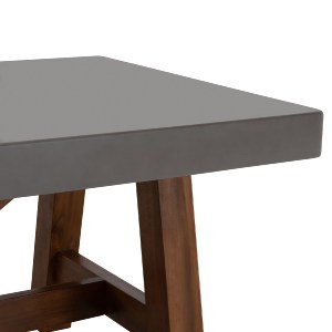 76115 ΤΡΑΠΕΖΙ ΤΡΑΠΕΖΑΡΙΑΣ MAEVE HM6575.01 ΓΚΡΙ FIBER CEMENT--ΞΥΛΟ ΑΚΑΚΙΑΣ 200x100x75Υεκ