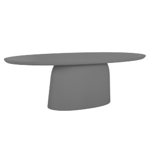 76119 ΤΡΑΠΕΖΙ ΤΡΑΠΕΖΑΡΙΑΣ ΟΒΑΛ BRECCAN HM6578.01 ΓΚΡΙ FIBER CEMENT 160x100x75Υεκ