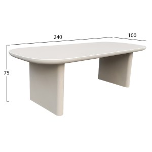 76134 ΤΡΑΠΕΖΙ ΤΡΑΠΕΖΑΡΙΑΣ AZAMI HM6600.02 ΜΠΕΖ FIBER CEMENT 240x100x75Υεκ.