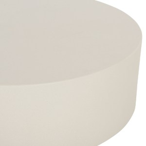 76136 ΤΡΑΠΕΖΙ ΜΕΣΗΣ ΣΤΡΟΓΓΥΛΟ KYOKO HM6579.02 ΜΠΕΖ FIBER CEMENT Φ90x34Υεκ.