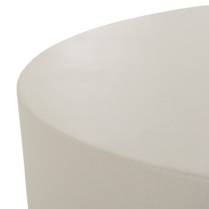 76136 ΤΡΑΠΕΖΙ ΜΕΣΗΣ ΣΤΡΟΓΓΥΛΟ KYOKO HM6579.02 ΜΠΕΖ FIBER CEMENT Φ90x34Υεκ.