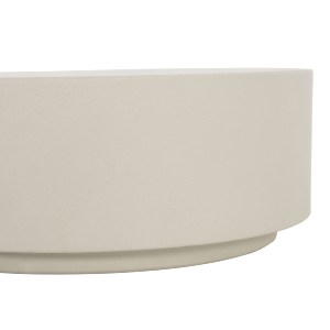 76136 ΤΡΑΠΕΖΙ ΜΕΣΗΣ ΣΤΡΟΓΓΥΛΟ KYOKO HM6579.02 ΜΠΕΖ FIBER CEMENT Φ90x34Υεκ.