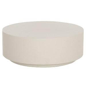 76136 ΤΡΑΠΕΖΙ ΜΕΣΗΣ ΣΤΡΟΓΓΥΛΟ KYOKO HM6579.02 ΜΠΕΖ FIBER CEMENT Φ90x34Υεκ.